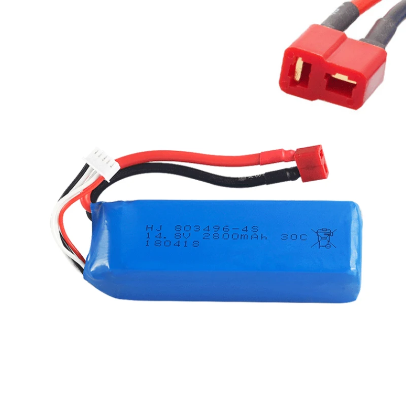 Li-PO battery 803496 14.8V 2800mAh 30C 4S T Plug for FT010 FT011 RC boat Lipo Battery Free shipping
