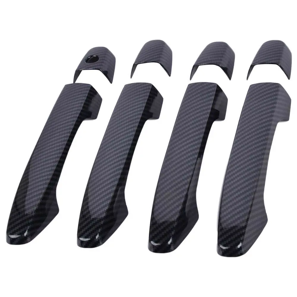 

4Pcs Brand New Side Door Handles Cover Trim Carbon Fiber Grain ABS Plastic Made Fit For Honda Civic 2012-2015 9th Gen