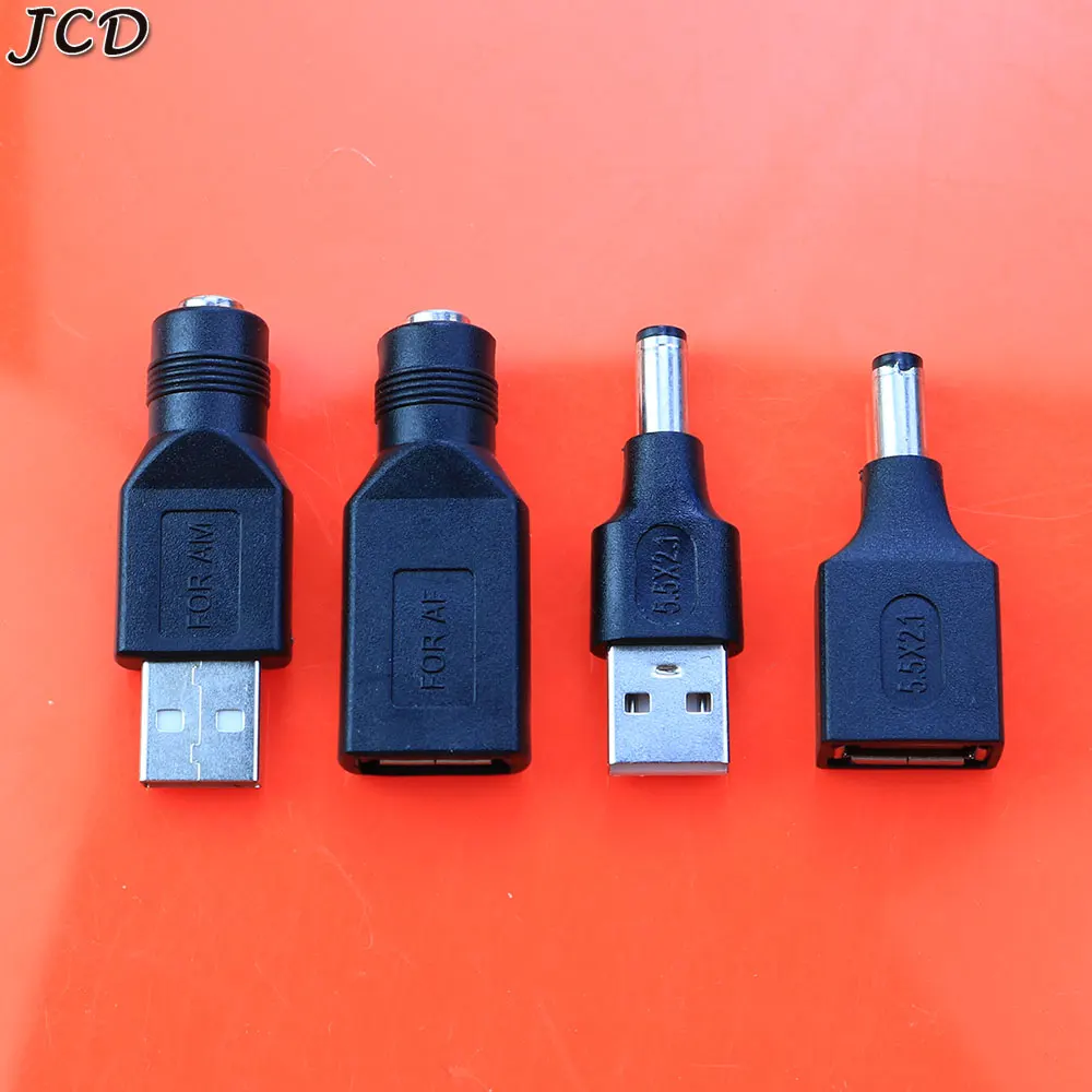 

JCD 1 шт. разъем постоянного тока 5,5*2,1 5,5x2,1 мм гнездовой разъем к USB 2,0 Штекерный разъем питания постоянного тока Штекерный разъем адаптер