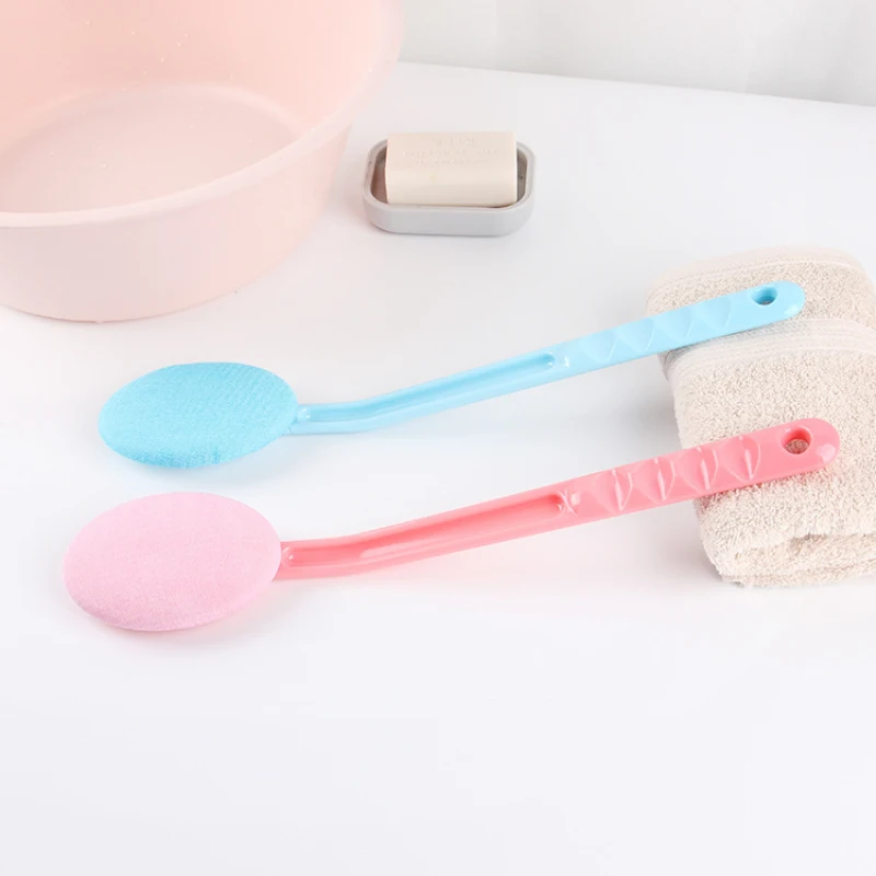 New 2021 Hot Selling Shower Detergent Lotion Applicator Sponge Bath Back Brush Long Handle Body Wash Skin Brush Drop Shipping