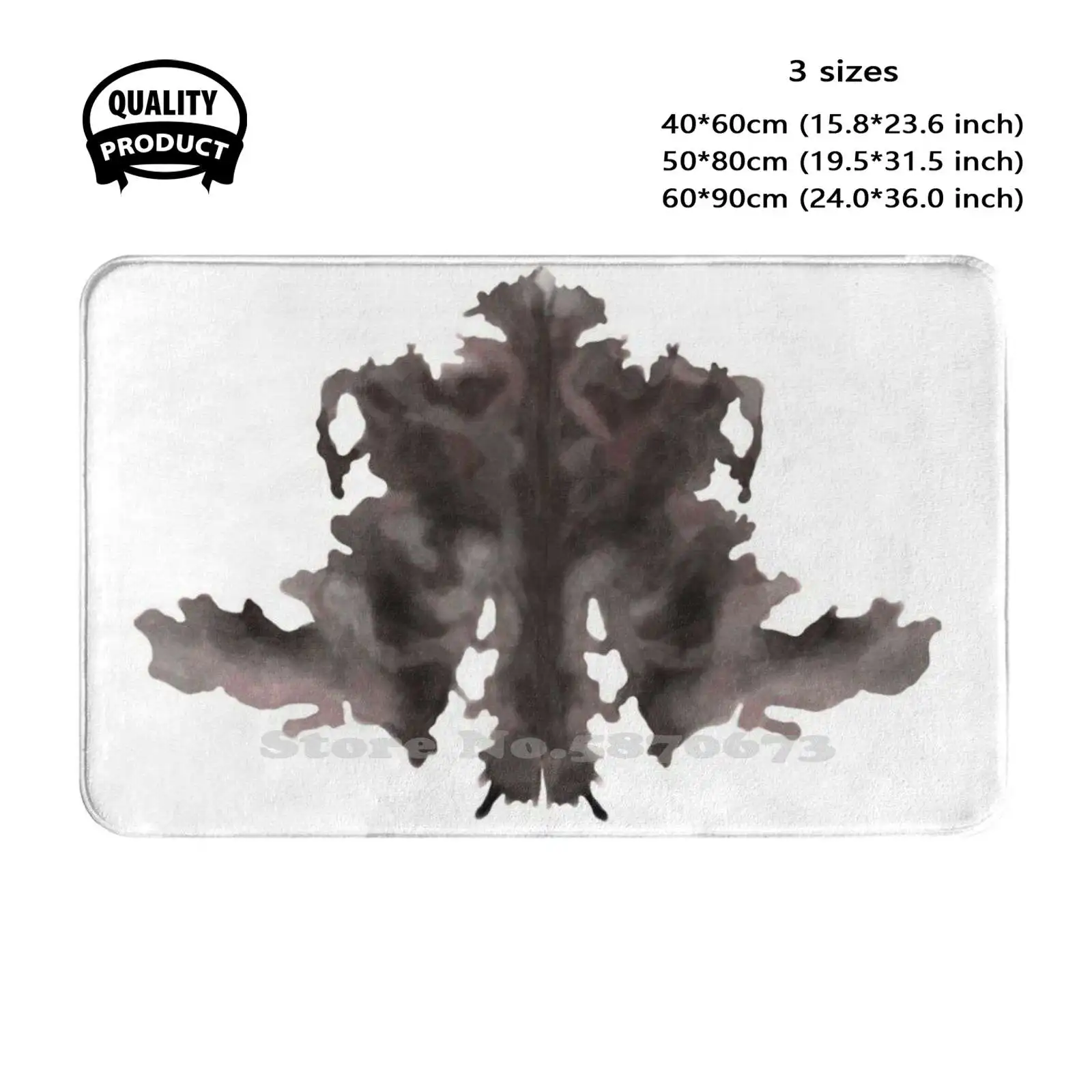 Rorschach Master Soft Cushion Home Carpet Door Mat Car Rug Ink Rorschach Master Scary Lockdown