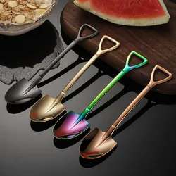 Coffee Spoon Ice Cream Dessert Spoon Retro Cute Round Head Spoon Kitchen Gadget Decoration Kitchen Bar Utensils