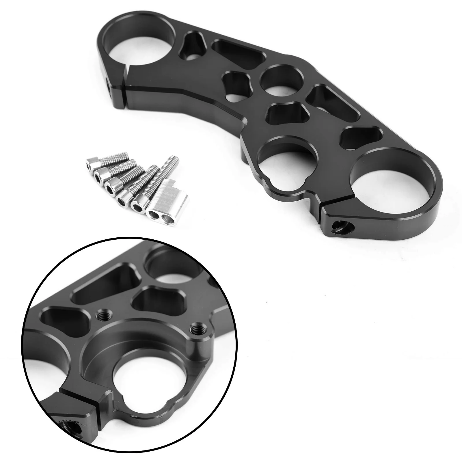 Areyourshop for SUZUKI GSXR 600 750 2006-2010 1000 2017-2018 낮추기 트리플 트리 프런트 어퍼 탑 클램프 오토바이 액세서리