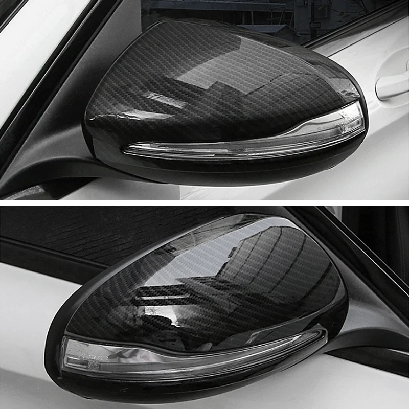 Carbon Fiber Right Drive Rearview Mirror Cover Trim for Mercedes Benz C E GLC S Class W205 W213