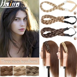 HAIRRO 10‘’ Synthetic Bohemian Ombre Color Plait Headband Adjustable Twist Elastic Hair Bands Braid Hair Accessories For Women