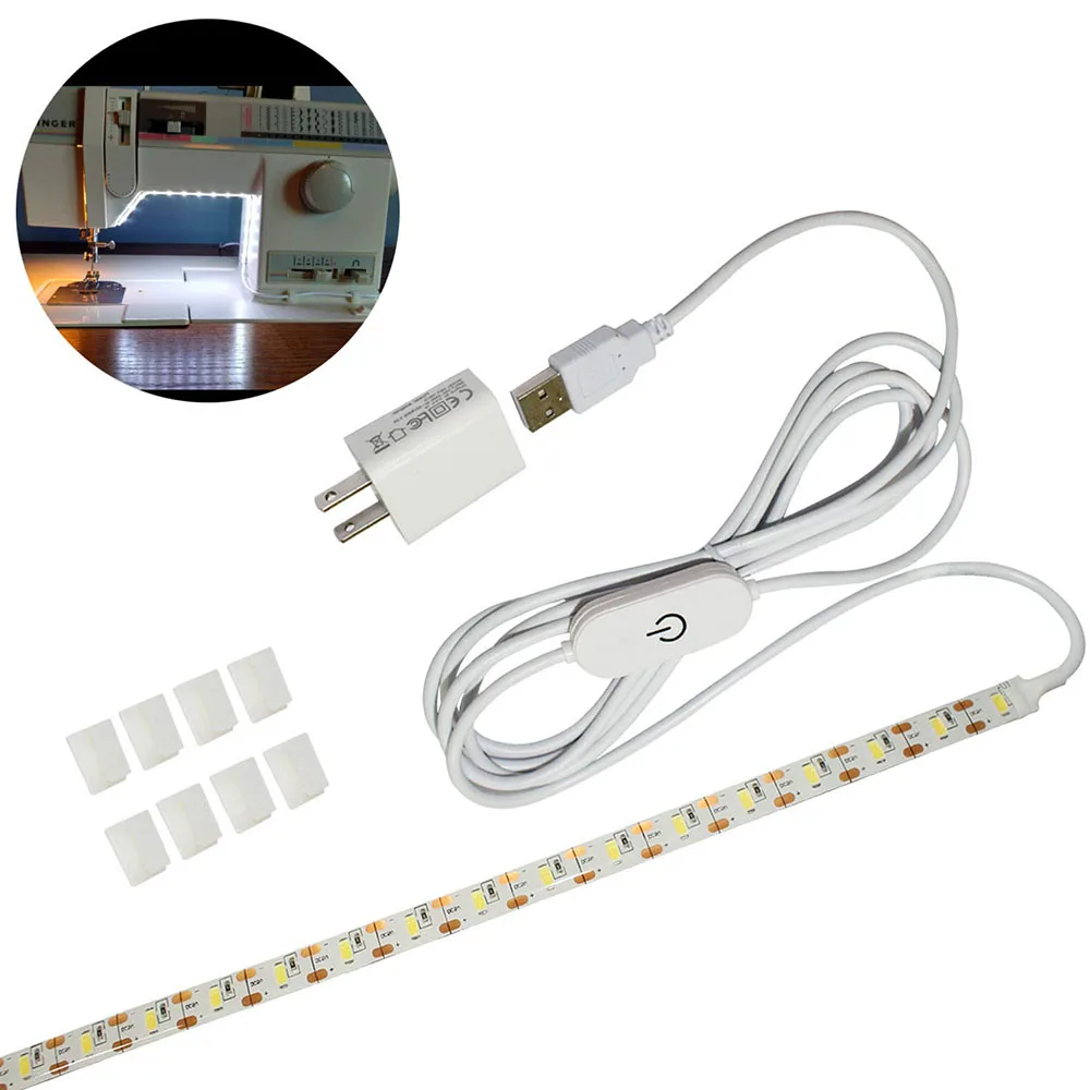 Sewing Machine LED Light Strip Light Kit DC 5V 30cm 50cm Flexible USB Sewing Light Industrial Machine Working LED Lights