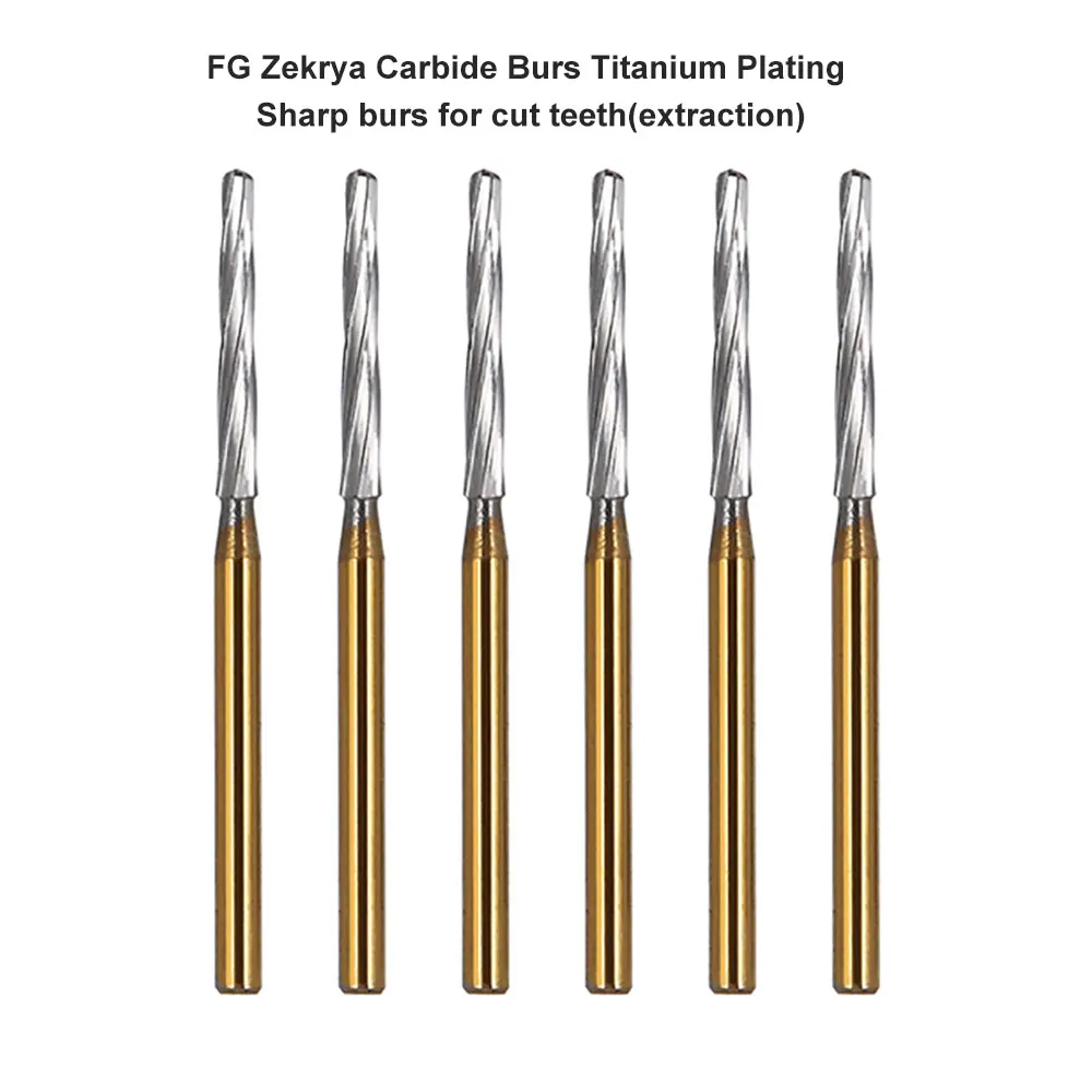 2pcs FG Zekrya Carbide Tungsten Bone Cutters Burs Dental Tungsten Carbide Bur Drill Tooth Extraction Burs For High Speed