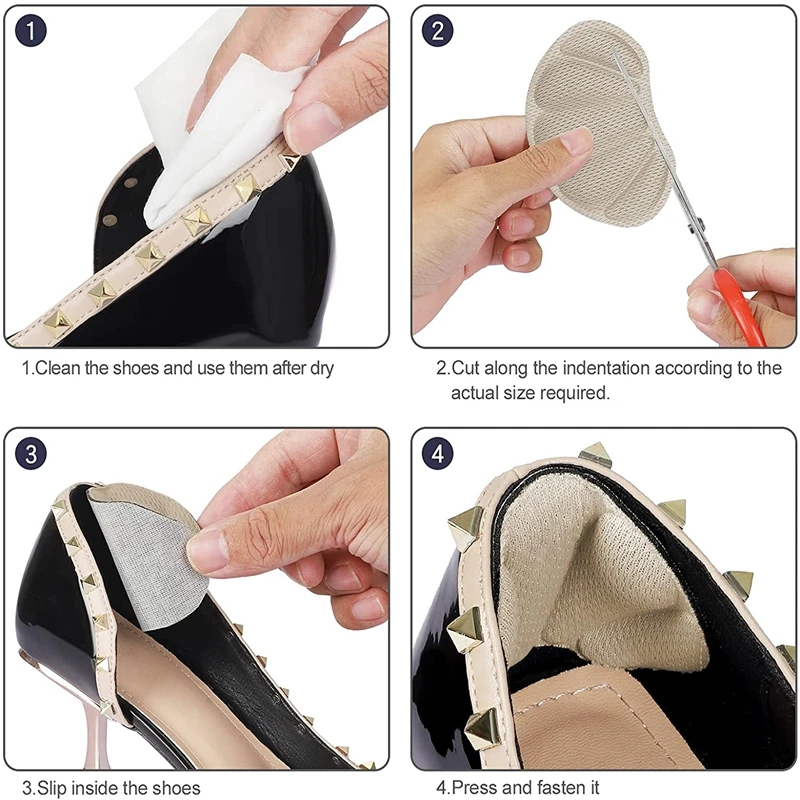 3 Paar Ferseneinsätze für Schuhe, zu groß, reduziert die Größe, Füllstoff, Turnschuhe, High Heels, Schmerzlinderung, Einlegesohle, Anti-Verschleiß-Fuß-Fersenschutz – Detail 10