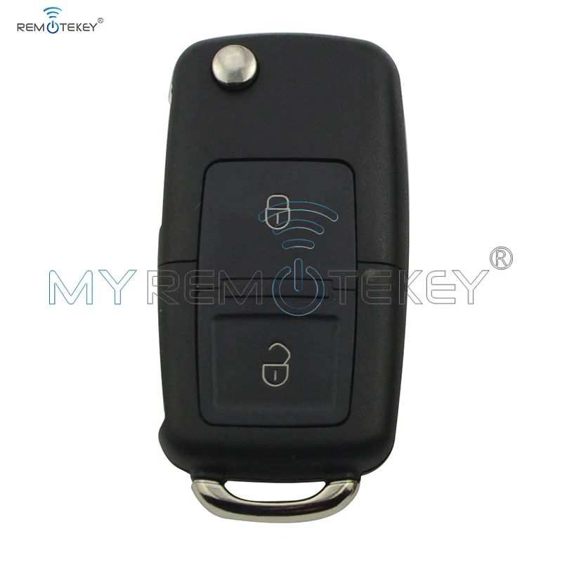 

2pcs Car remote key for VW Volkswagen Golf Passat Polo Skoda Seat 2000 2001 2002 2003 1J0959753N 2 button 434 mhz ID48 remtekey