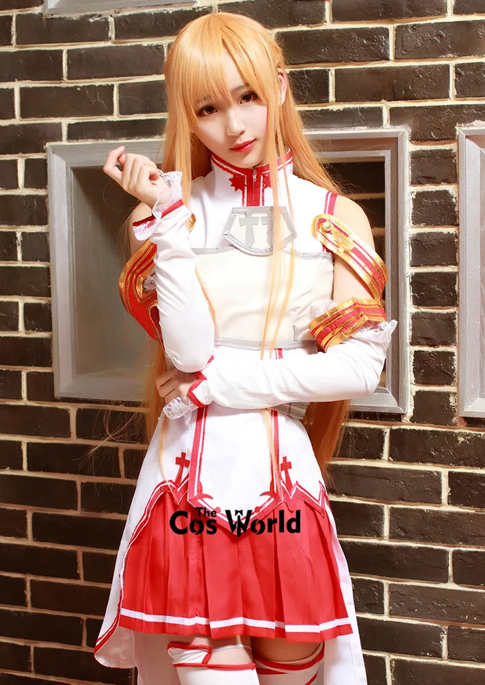 Arte da espada em linha yuuki asuna trajes anime personalizar cosplay