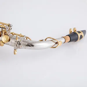 Professional Saxophone Alto Nozzle With Case and Accessories, Golden Key, A-WO37 Nickelled, New 8 Main Sale Saxophone Alto - №6