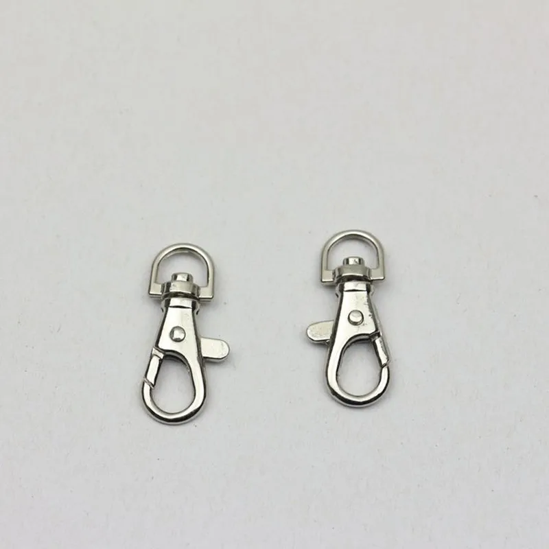 50Pcs 9mm D End Metal Hanger Buckles Lobster Clasp Swivel Trigger Clips Snap Hook for Bags Strap Leather Craft DIY Accessories