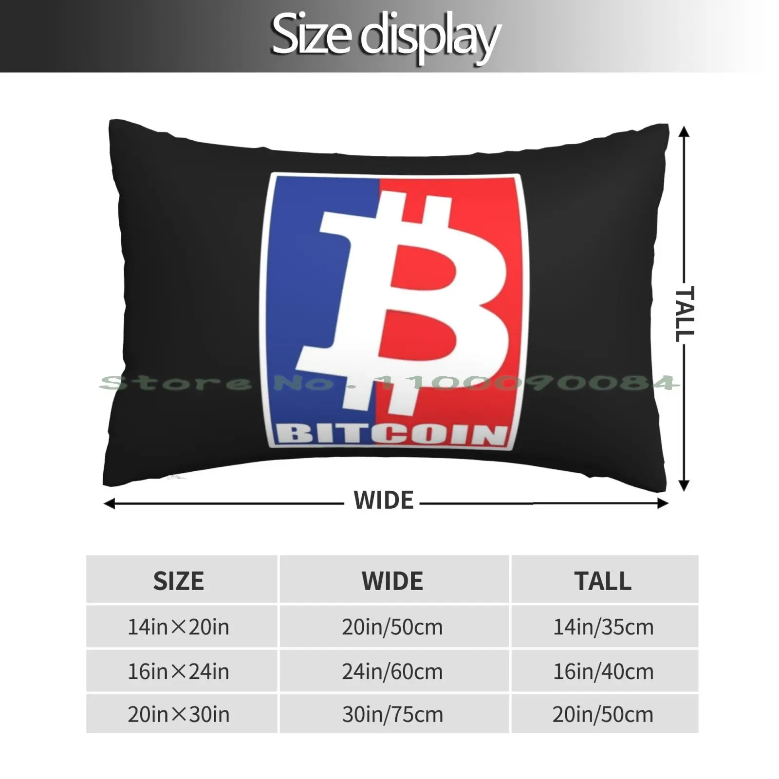 Bitcoin Pillow Case 20x30 50*75 Sofa Bedroom Cryptocurrency Shiba Inu Coin Shiba Inu To The Moon Shib Coin Shib Army Shib To