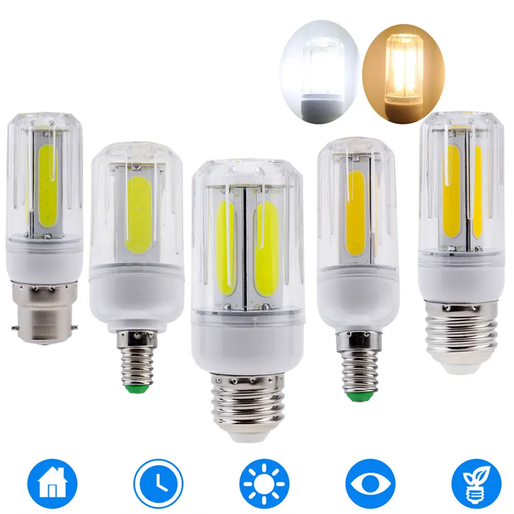 

10PCS LED COB Corn Lamp E14 E12 B22 E26 LED Light Bulb Chandelier For Home Lighting LED Bulb Replace 60W 100W Halogen 85-265V