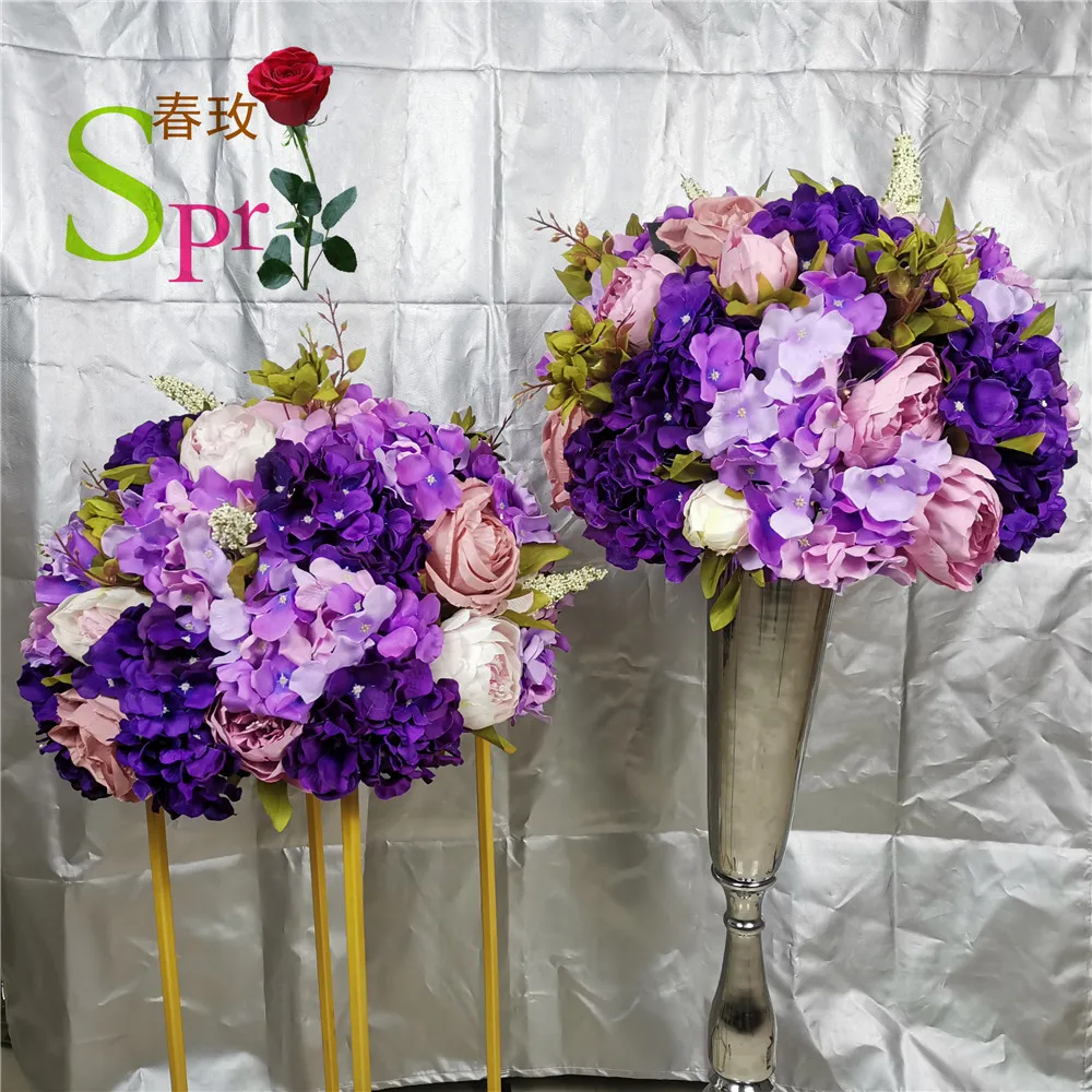 

SPR Wedding Centerpieces Decorative Garland Arrangement Decoration Ball Rose Artificial Flower Table Runner