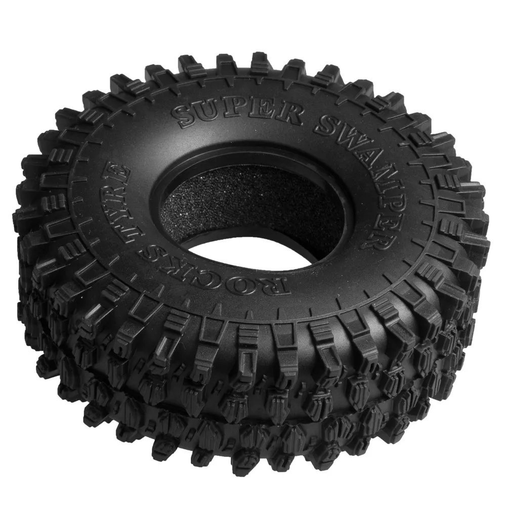 YEAHRUN 1.9inch Rocks Tyres Super Swamper Wheel Tires 120*43mm for 1/10 Axial Wraith 90048 SCX10 TRX4 TRX6 D90 4WD