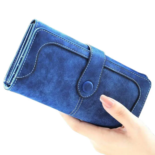 

Women Wallets Hasp Matte PU Leather Clutch Coin Purse Money Bags Card Holder Lady Vintage Long Wallet Purses Handbags Notecase