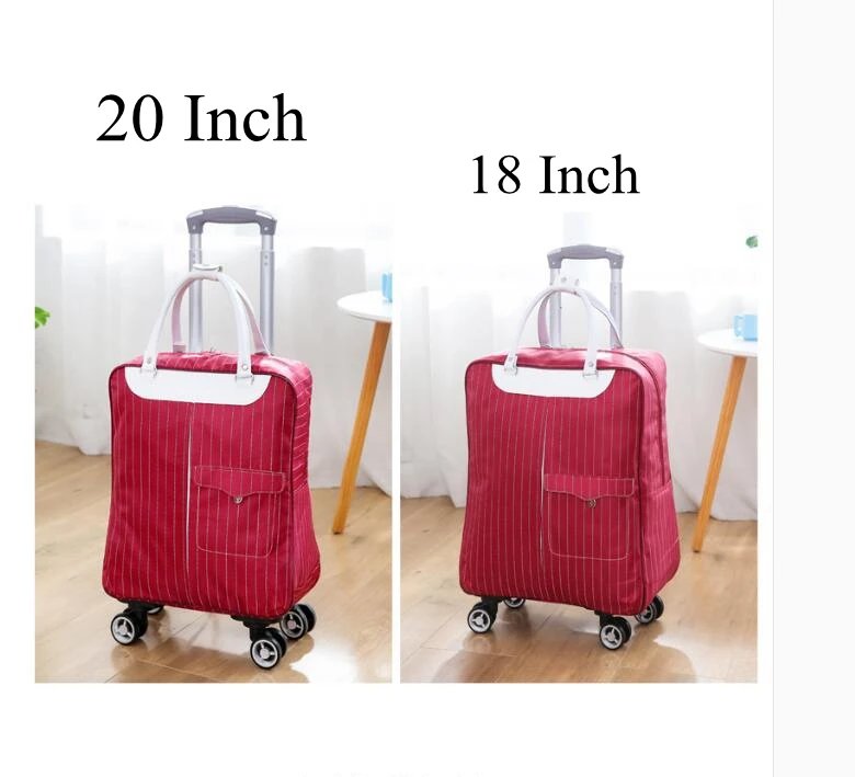 20 inchWomen Carry-on hand luggae Bag Travel Trolley Bags Rolling luggage Backpack Bag Women Cabin Travel Trolley Bags on wheels