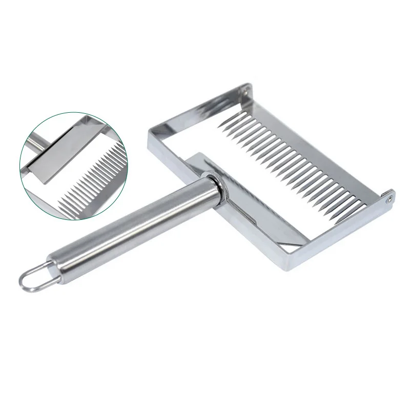 

1PC Beekeeping Stainless Steel 26-Pin Beehive Honey Cutter Knife Uncapping Scraper Honeycomb Equipment Fork Shovel Beekeep Tool