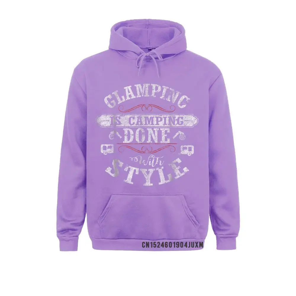 Glamping Is Campin Done With Style Funny Distressed Manga Sweatshirts Winter/Autumn Comics Hoodies Faddish Clothes Men