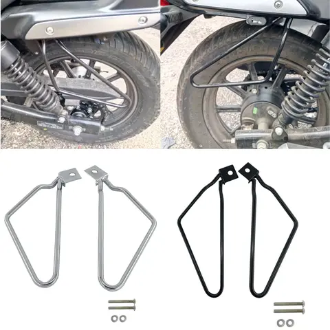 Harley Sportster 883 Iron XL883N Dyna Fat Bob 용 오토바이 안장 가방 지원 바 브래킷 마운트