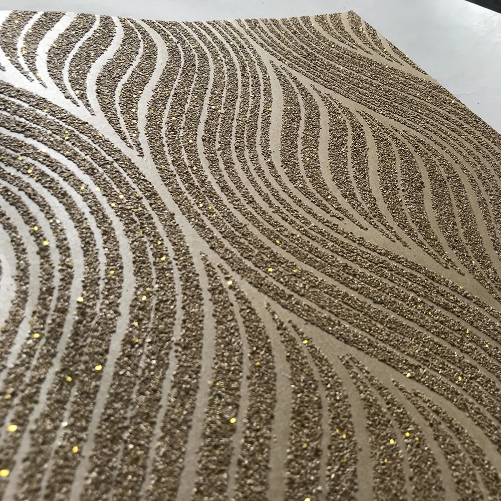 MY WIND  Black Gold Champagne Glitter Mica Vermiculite Wallpaper For Hall Lobby background home decor wallpaper