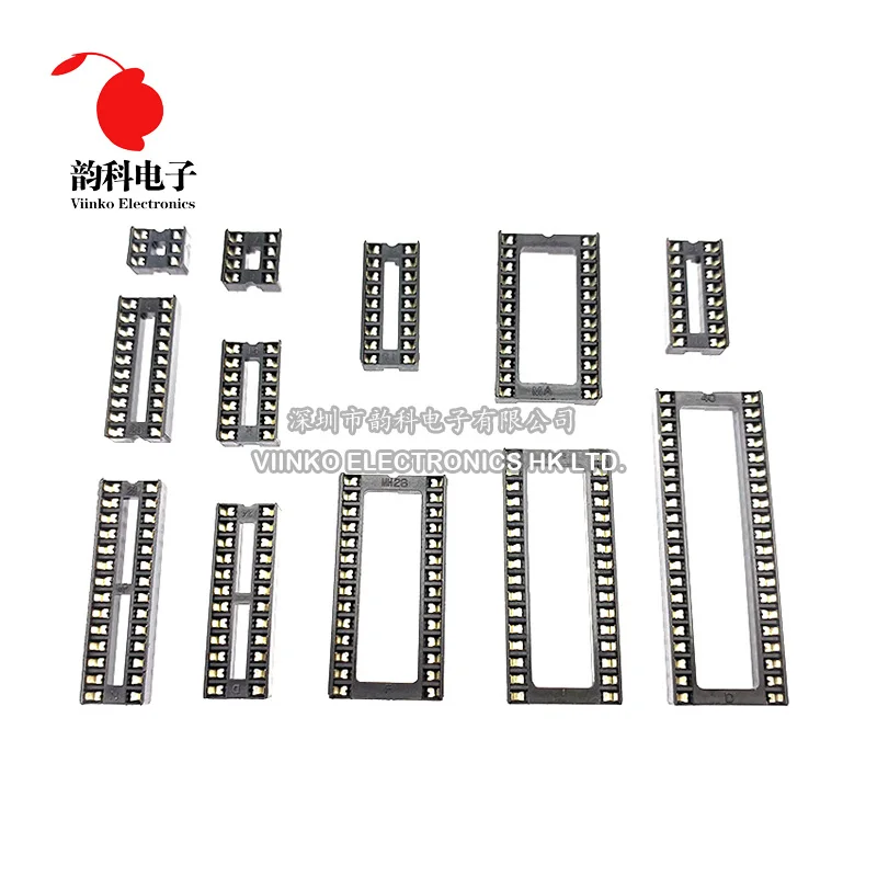 

200PCS IC Sockets DIP6 DIP8 DIP14 DIP16 DIP18 DIP20 DIP28 DIP40 pins Connector DIP Socket 6 8 14 16 18 20 24 28 40 pin