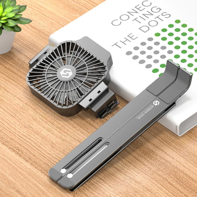 Supporto di raffreddamento per Laptop portatile con ventola pieghevole supporto per Pad di raffreddamento per Notebook in lega di alluminio regolabile per Tablet portatile da 17 pollici