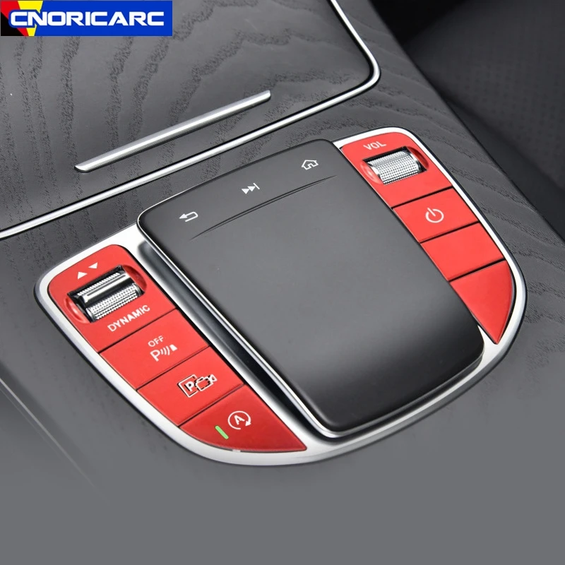 Car Center Console Multimedia Mouse Switch Button Sequin Sticker Trim Decoration For Mercedes Benz C E Class W205 W213 GLC X253