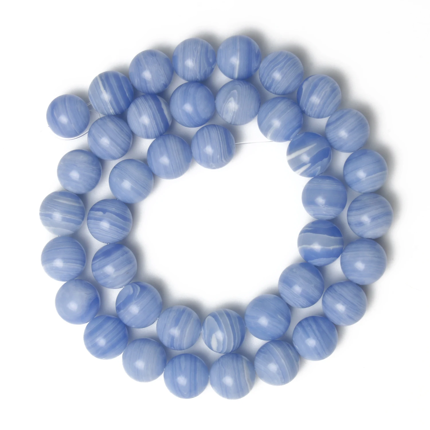 Natural Stone Beads Blue Lace Agates Beads Round Loose Beads for Jewelry Making Needlework Beads Diy Charms Bracelet 6/8/10mm