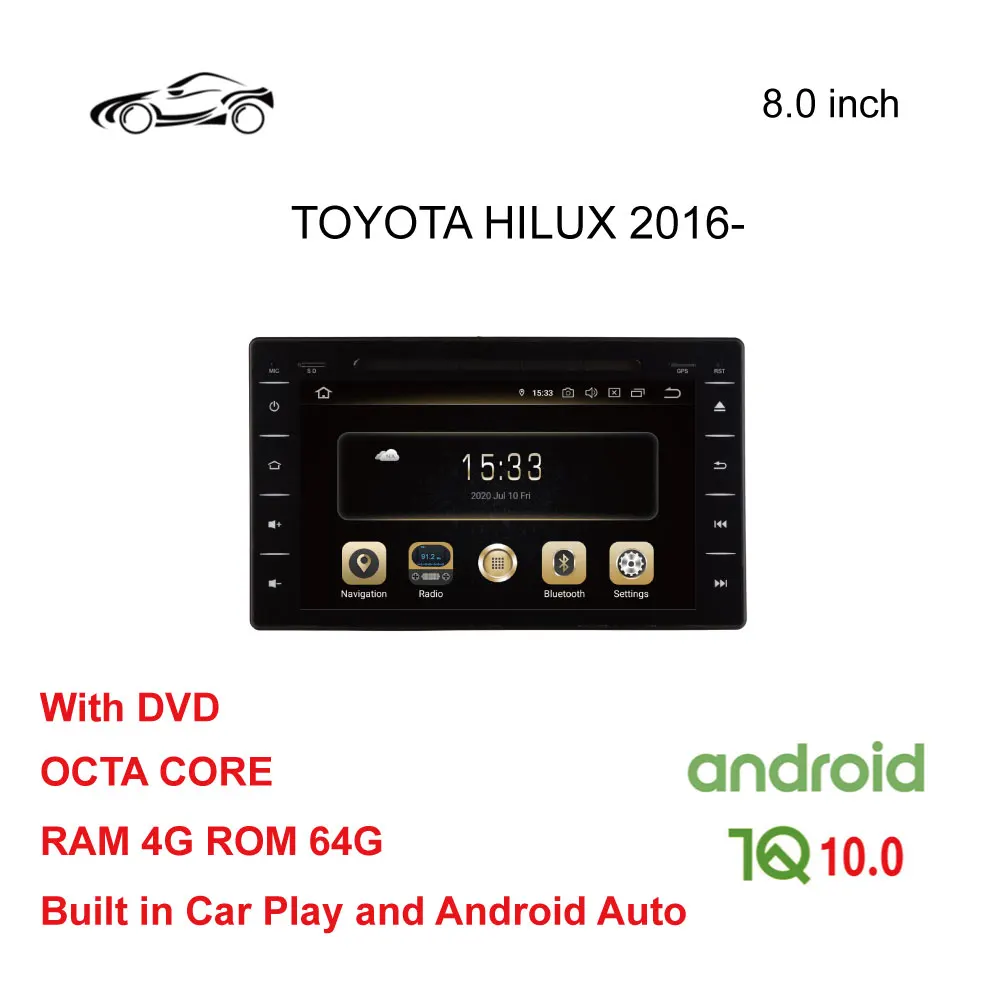 

HILUX GPS RADIO DVD ANDROID CAR GPS FOR TOYOTA HILUX CAR DVD 8 inch CAR STEREO ANDROID 4G+64G Car Multimedia NAVIGATION CUSP