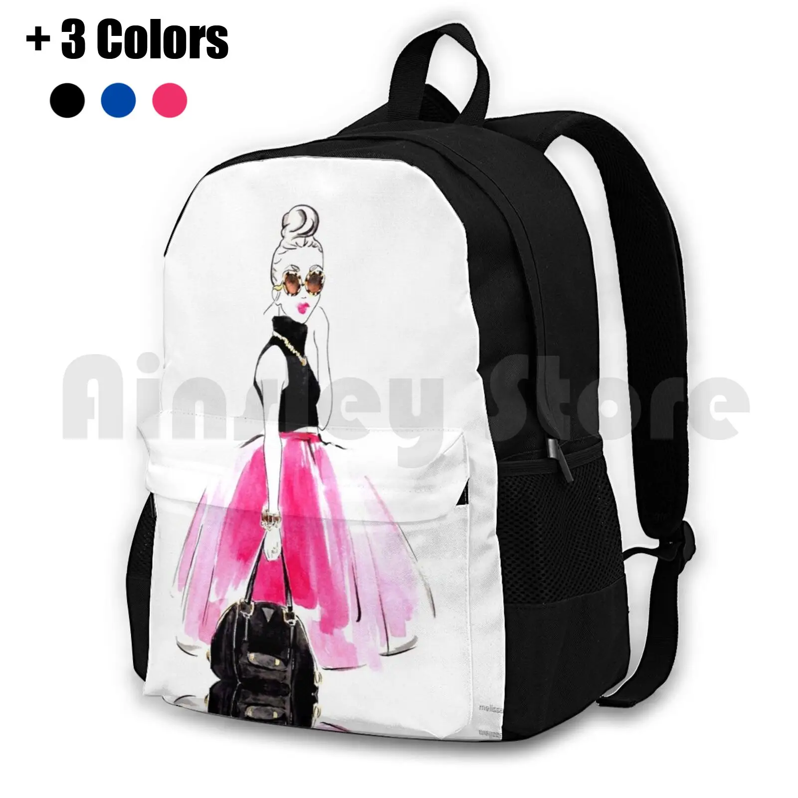 Fashion Blogger Outdoor Hiking Backpack Waterproof Camping Travel New Fashion Fashion Art Fashion Illustration Shopping Girls