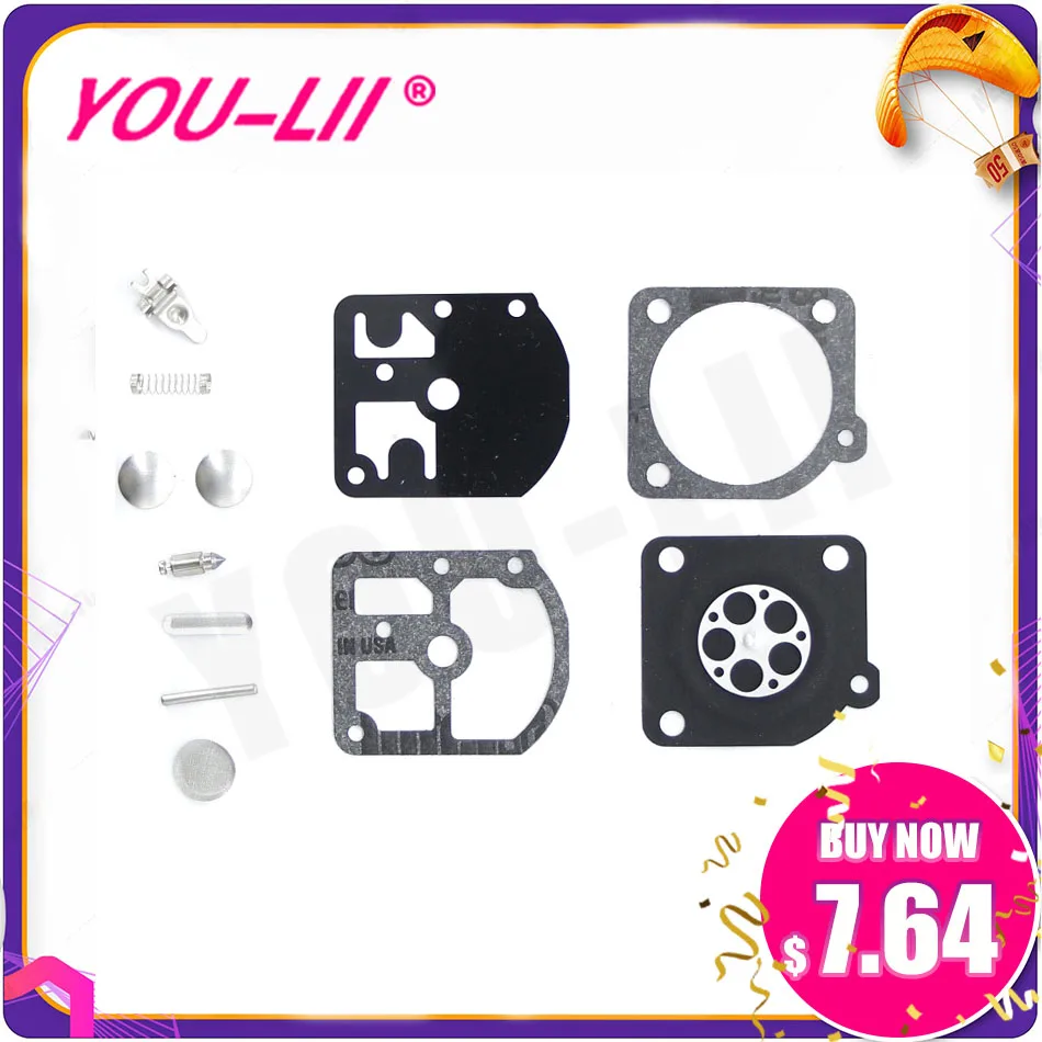 YOULII Carburetor Repair Kit Fit for Stihl Echo FS160 FS180 FS220 FR220 FS280 FS290 for Zama RB-13 Chainsaw  Lawn Mower