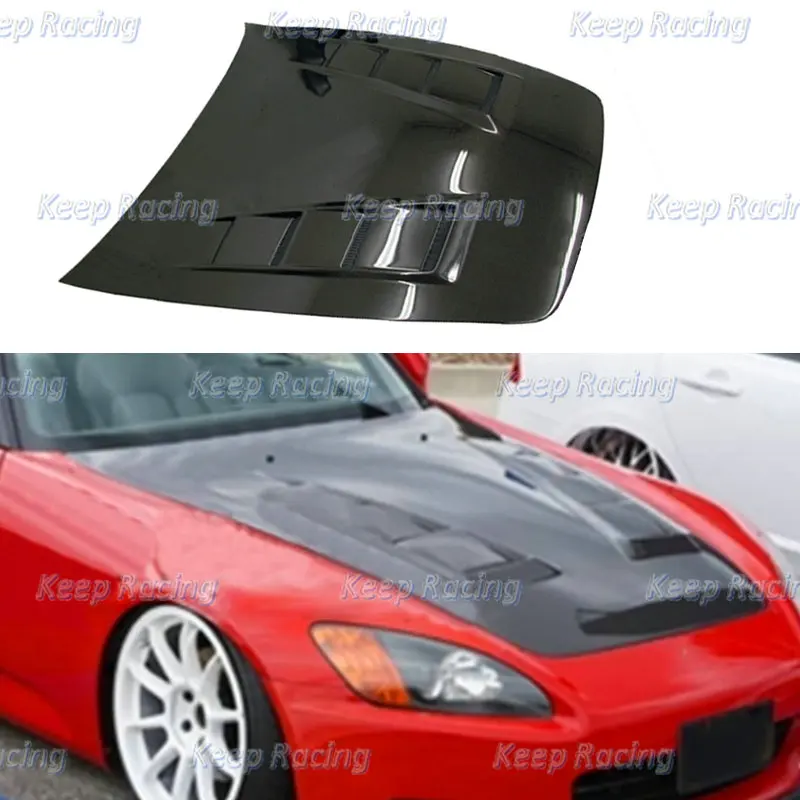 

Auto Garaime M Style Carbon Fiber Hood For Honda S2000 AP1 AP2 Glossy Finish Front Bonnet Fibre Car Cover Kit Racing Bodykit