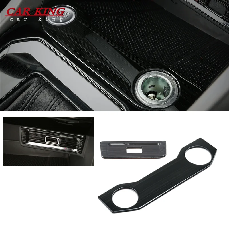 

For Volkswagen VW T-Roc T ROC 2019 cigar lighter+Front Car Switch USB Power Charge Cover Trim Panel Frame Interior Accessories