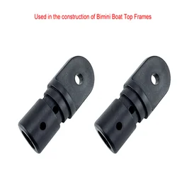 2PCS tappo di estremità dell'occhio del tubo di Nylon 25mm Bimini Hardware di montaggio superiore Marine Boat Yacht all'interno dell'occhio estremità del tubo del baldacchino