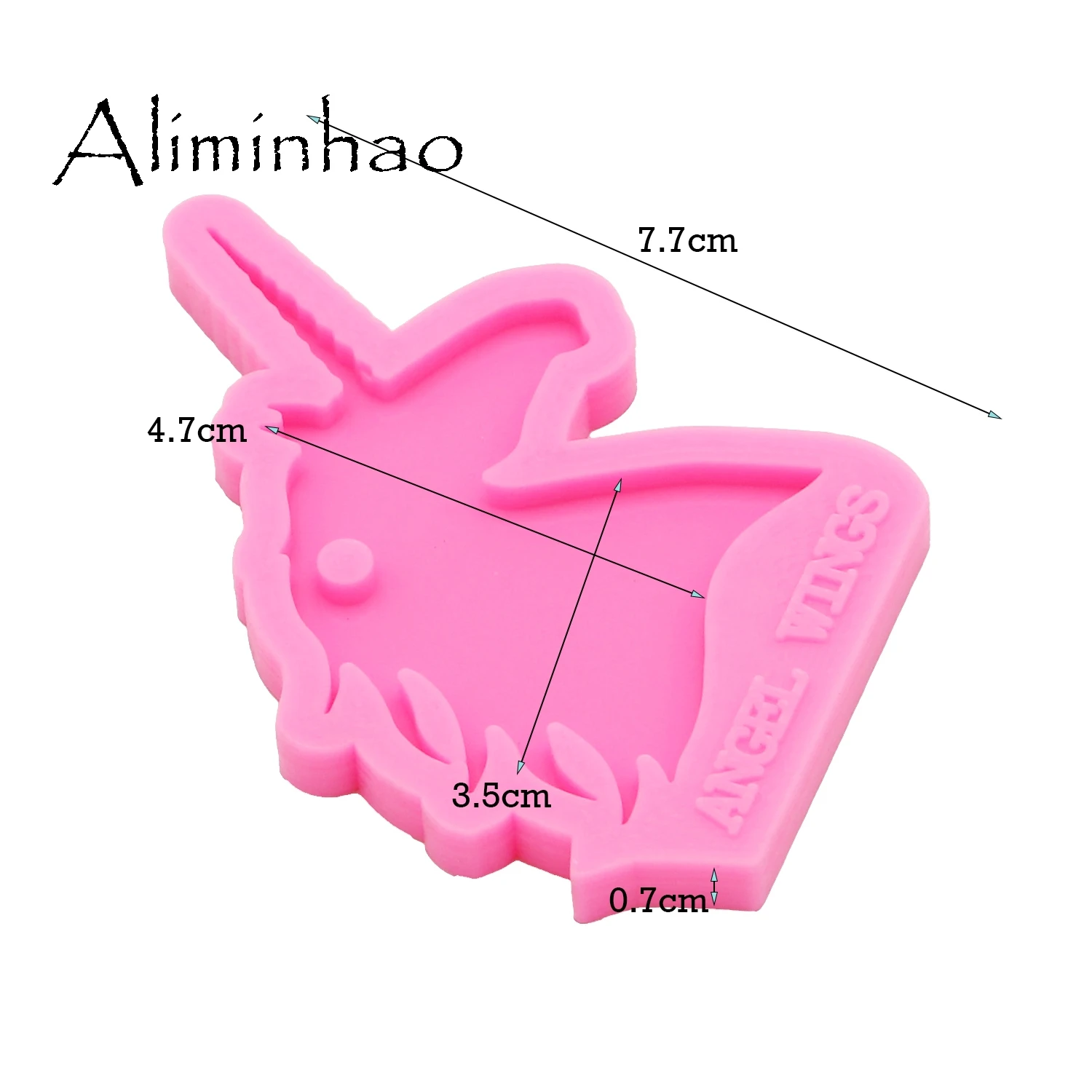 DY0137 Shiny Unicorn Head Silicone Molds For DIY Keychain Epoxy Resin Horse Mold Craft Chocolate Fondant Sugarcraft