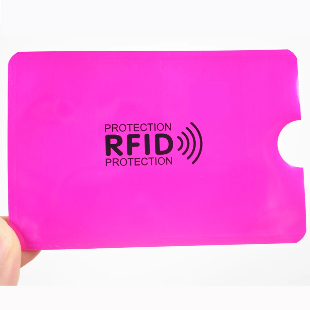 1pc Anti Rfid Wallet Blocking Reader Lock Bank Card Holder ID Bank Card Case Protection Metal Credit NFC Holder Aluminium