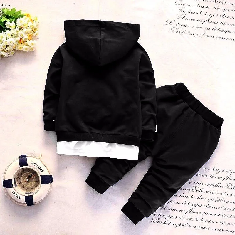 New Spring Autumn Baby Casual Tracksuit Children Boys Girls Zipper Hoodeis Pants 2Pcs/Set Kids Infant Cotton Clothing Sport Sets