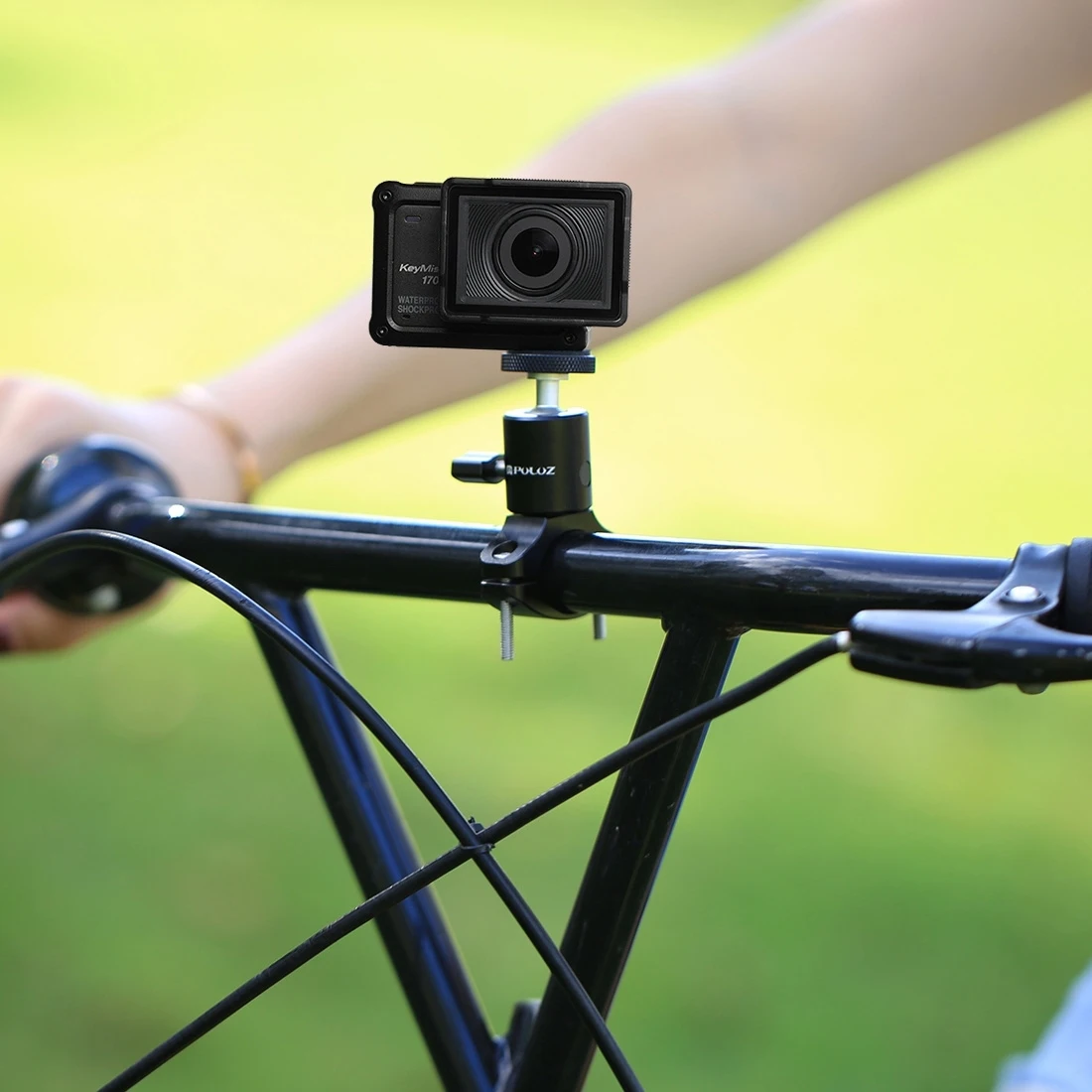 PULUZ จักรยานจักรยานอลูมิเนียม Handlebar ขาตั้งกล้องขาตั้งกล้องอะแดปเตอร์ Mount สำหรับ GoPro HERO 10สีดำ/7/6/xiaoyi/DJI OSMO กล้อง Action