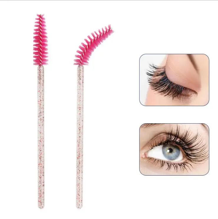 Brosses à cils brillantes, applicateur de mascara, peigne à friser les cils, outil de maquillage de beauté, 50 pièces