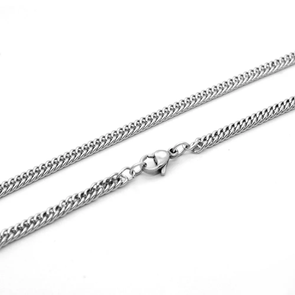 REGELIN 316L Titanium Steel 50/60/70/Cm Length Stainless Steel Chain Necklace for Men Women Basic Punk Stainless Steel Chokers