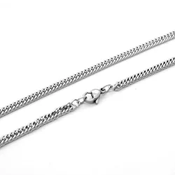 REGELIN 316L Titanium Steel 50/60/70/Cm Length Stainless Steel Chain Necklace for Men Women Basic Punk Stainless Steel Chokers