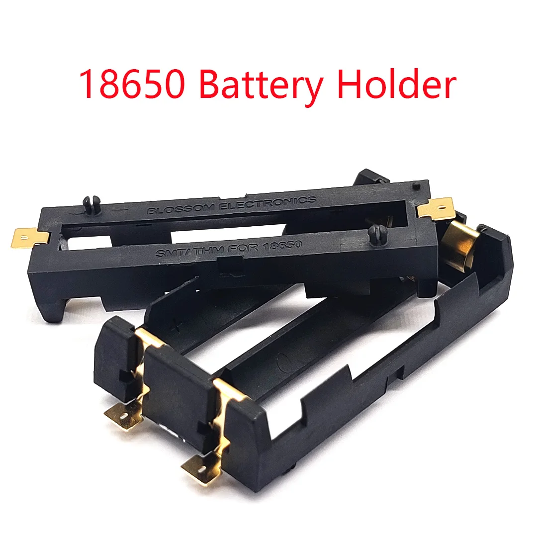คุณภาพสูง18650 SMD แบตเตอรี่18650 SMT กล่องเก็บแบตเตอรี่18650แบตเตอรี่กล่องสีบรอนซ์ Pins ตำแหน่งคอลัมน์