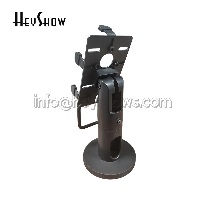 Black Adjustable POS Machine Holder 360 Degree Rotation Flexible Security Bracket for Cashier Credit Card Display Stand