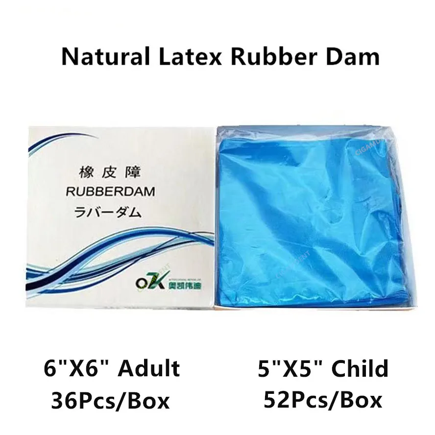 

Dental Endodontic Rubber Dam Sheets Natual Latex Blue 6"X6" Adult 5"X5" Child