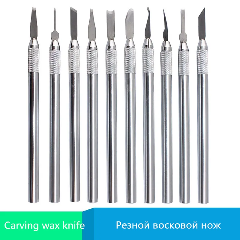 10 Pcs Wax Carving Knife Kit Sculpture Blades Wax Pottery Clay Sculpting Carving Modeling Tool Jewelry Tools