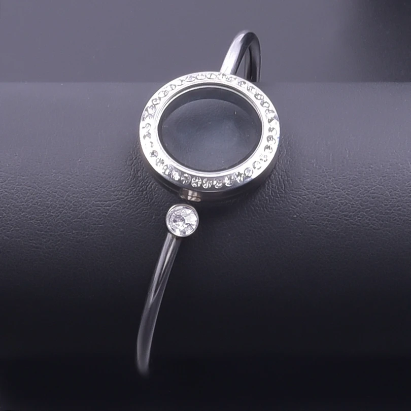 25mm Screw Floating Charm Bracelet Stainless Steel Bangles And Bracelets For Women Accessories Fashion Jewelry Twist Locket Gift