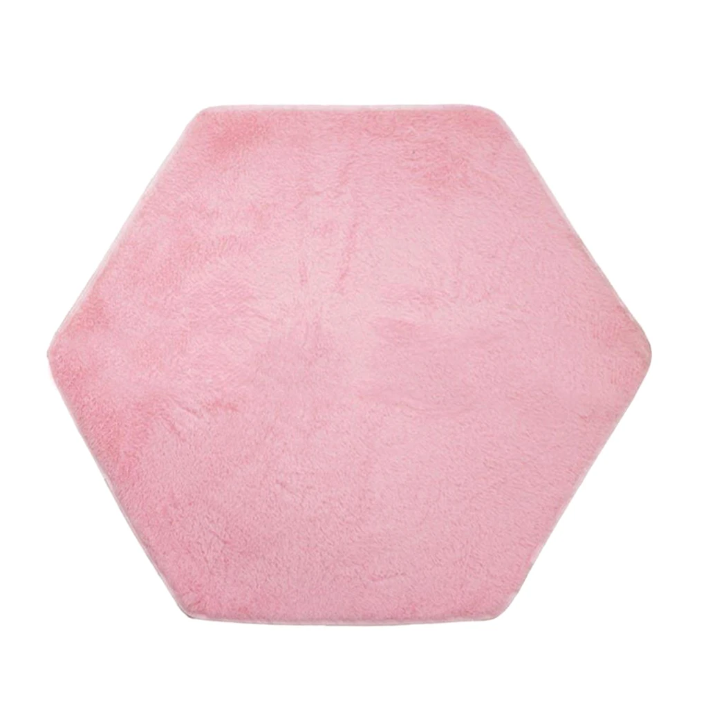 Soft Floor Carpet Hexagon Crawling Play Mat for Kids Baby Todldlers to Play On the Floor, 55 x 47 inch, Pink