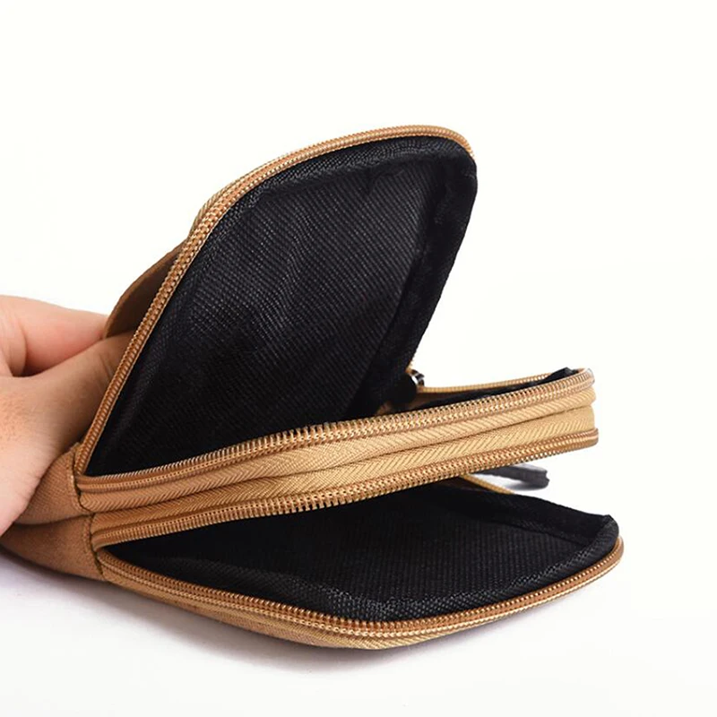 Male Casual Zipper Men Waist Bags Small Solid Color Card Holder 4 inch Phone Packs Belt Fanny Purse